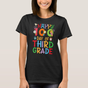 Retro Style Third Grade Boys Girls Kids 100th Day T-Shirt