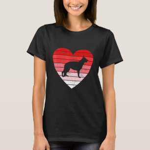 Retro Style Valentines Day German Shepherd T-Shirt