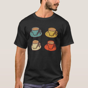 Retro Style Vintage Coffee Coffee Coffee Cups T-Shirt