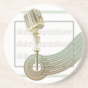 Retro Style Vintage Mic Coaster