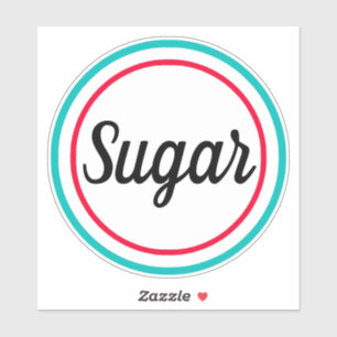 Retro Style Vinyl Sugar Sticker