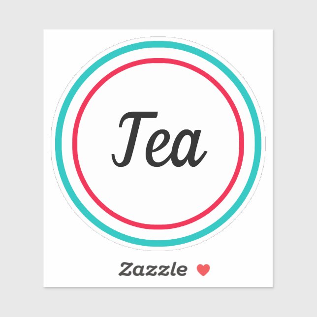 Retro Style Vinyl Tea Sticker (Sheet)