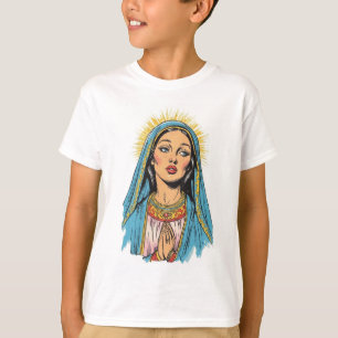 Retro Style Virgin Mary Kid's Tee Shirt