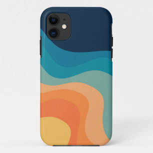 Retro style waves decoration Case-Mate iPhone case