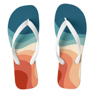 Retro style waves jandals