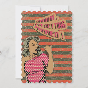 Retro Style Wedding Invitation