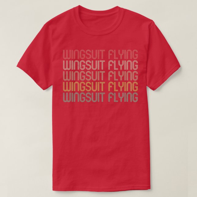 Retro Style Wingsuit Flying Design T-Shirt (Design Front)