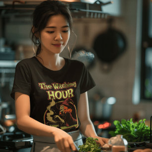 Retro-Style Witch Performing Magic Spellbinding T-Shirt