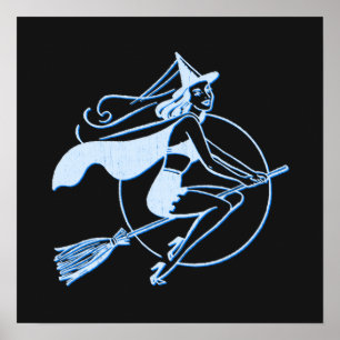 Retro Style Witch Poster