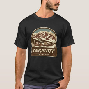 Retro style Zermatt Switzerland outdoors T-Shirt