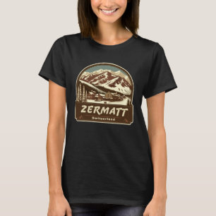 Retro style Zermatt Switzerland outdoors T-Shirt