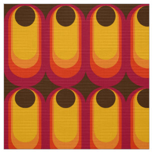 Retro styled 60s 70s pattern fabric