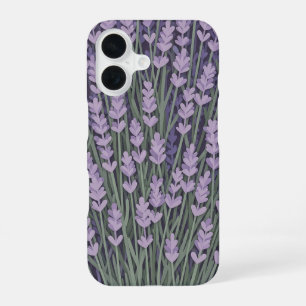 Retro Stylised Lavender Bunch iPhone 16 Case