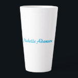 Retro Stylish Elegant Plain Sky Blue White Latte Mug<br><div class="desc">Trendy Retro Style Template For All Needs.</div>