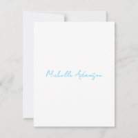 Retro Stylish Elegant Plain Sky Blue White