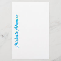 Retro Stylish Elegant Plain Sky Blue White