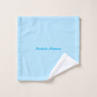 Retro Stylish Elegant Plain Sky Blue White