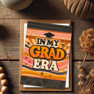 Retro Stylish Fun In My Grad Era Quote Card