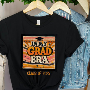 Retro Stylish Modern In My Grad Era Graduation Tri-Blend Shirt