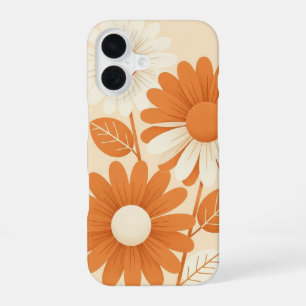 Retro Stylized Daisy Arrangement iPhone 16 Case
