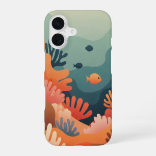 Retro Stylized Reef iPhone 16 Case