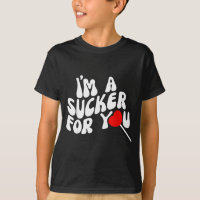 Retro Sucker For You Heart Lollip Gift Women Fans