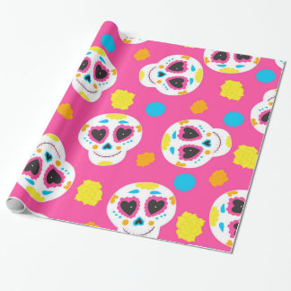 Retro Sugar Skull Wrapping Paper