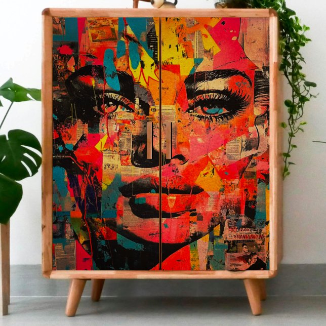 Retro Sultry Woman Decoupage Tissue Paper (Creator Uploaded)