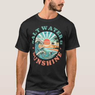 Retro Summer Beach Vibessalt Water T-Shirt