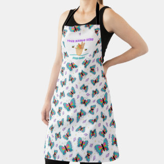 Retro Summer Butterfly Apron