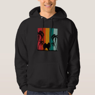 Retro Summer Cool American Eskimo Dog   Summer Vac Hoodie