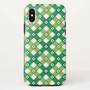 Retro Summer Daisy Green Checks Plaid Phone Case