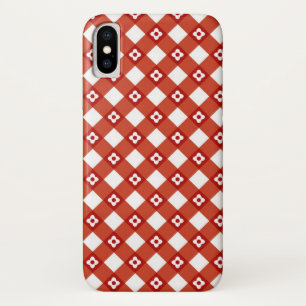 Retro Summer Daisy Red Checks Plaid Phone Case