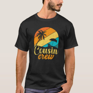 Retro Summer Family Vacation Vintage Beach Cousin  T-Shirt