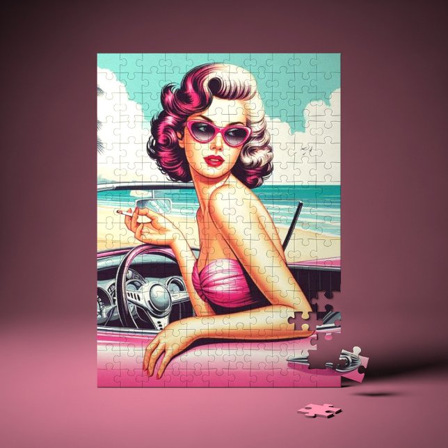 Retro Summer Girl Jigsaw Puzzle (Creator Uploaded)