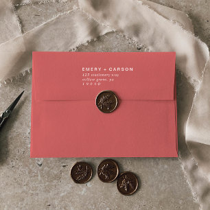 Retro Summer   Hot Pink Wedding Invitation Envelope