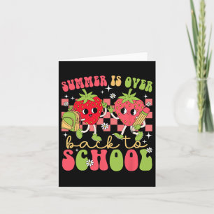 Retro Summer Is Over Back To School Cute Teachers Card
