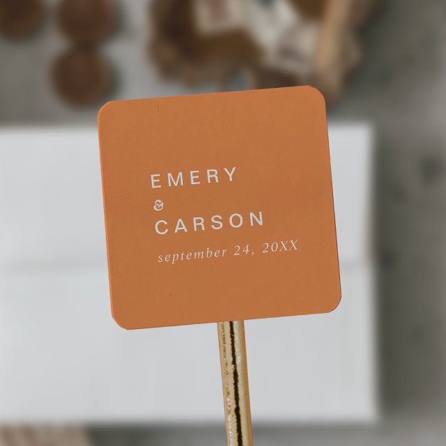 Retro Summer | Orange Wedding Envelope Seals (Creator Uploaded)