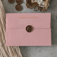 Retro Summer | Pink and Orange Wedding Invitation