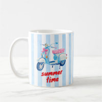 Retro Summer Scooter Stripes Dopamine