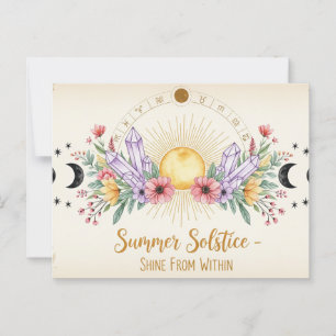  retro Summer Solstice  Postcard