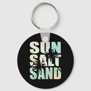 Retro Summer Sun Salt Sand Beach Girl's Trip  Key Ring