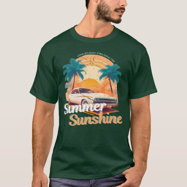 Retro Summer Sunset Caree boy funny T-Shirt (Front)