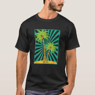 Retro Summer Vacation Coconut Palm Trees Tropical T-Shirt