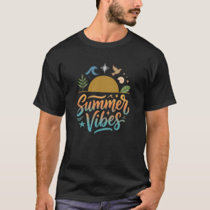 Retro Summer Vibes Beach Graphic T-Shirt - Minimal