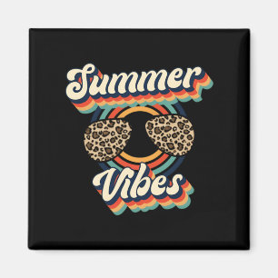 Retro Summer Vibes Cheetah Sungles Vacation Magnet