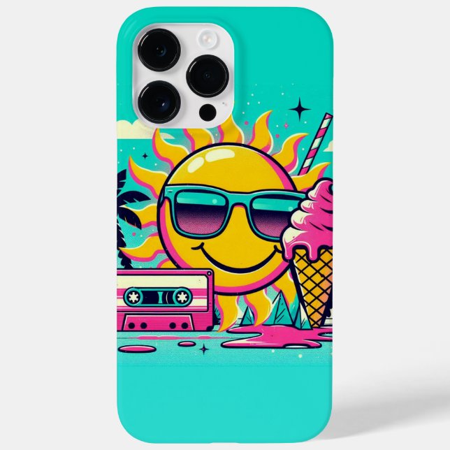 Retro Summer Vibes - Cute 80s Aesthetic Case-Mate iPhone Case (Back)