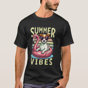 Retro Summer Vibes Jack Russell Terrier Dog Vacati T-Shirt