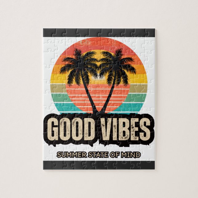 Retro Summer Vibes Jigsaw Puzzle (Vertical)