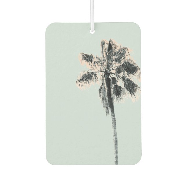 Retro Summer Vibes Palm Tree Car Air Freshener (Front)